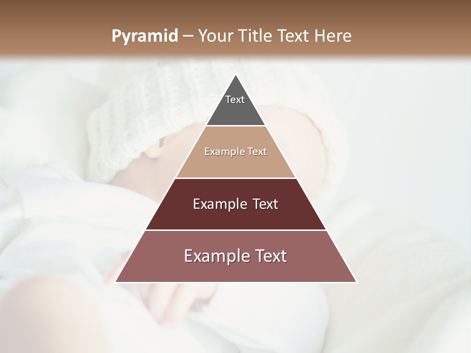 A Baby Sleeping On A Bed With A White Hat PowerPoint Template