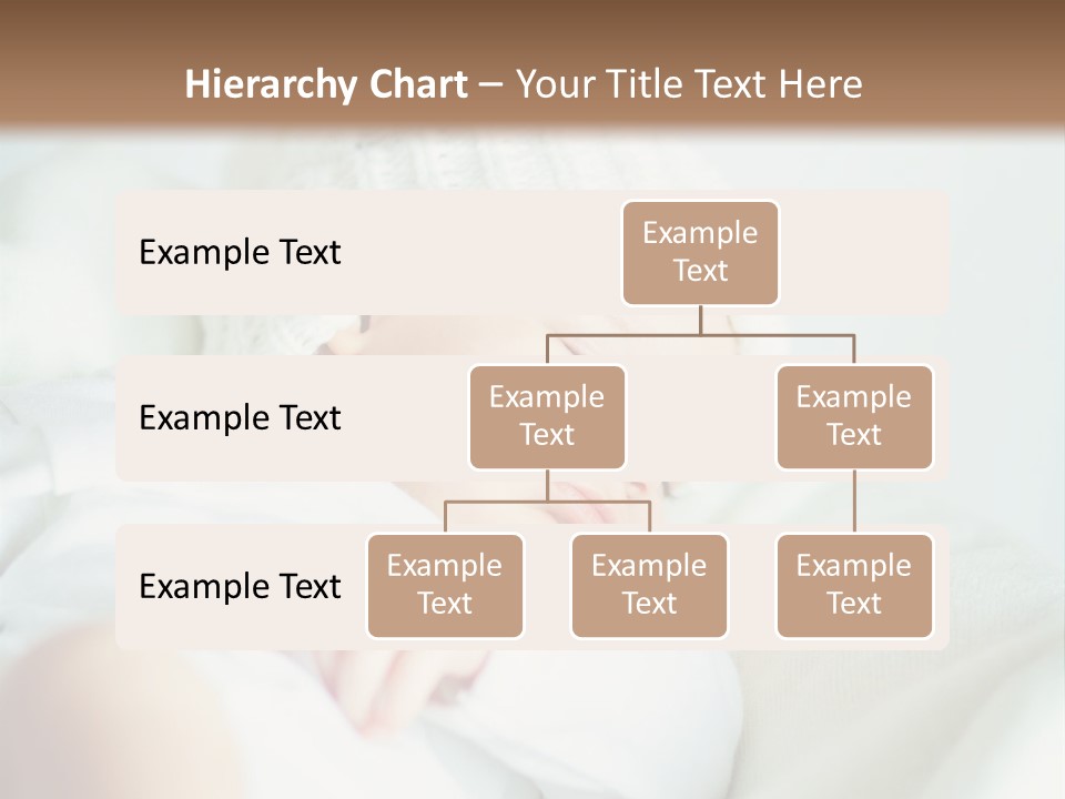 A Baby Sleeping On A Bed With A White Hat PowerPoint Template