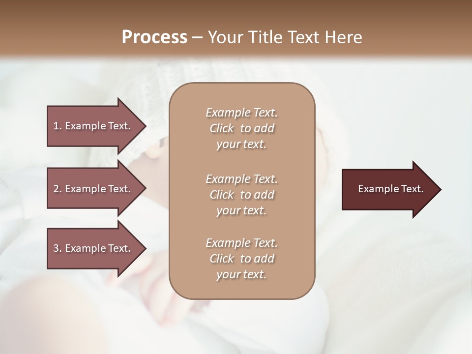 A Baby Sleeping On A Bed With A White Hat PowerPoint Template