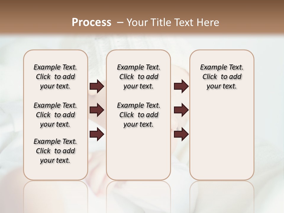 A Baby Sleeping On A Bed With A White Hat PowerPoint Template