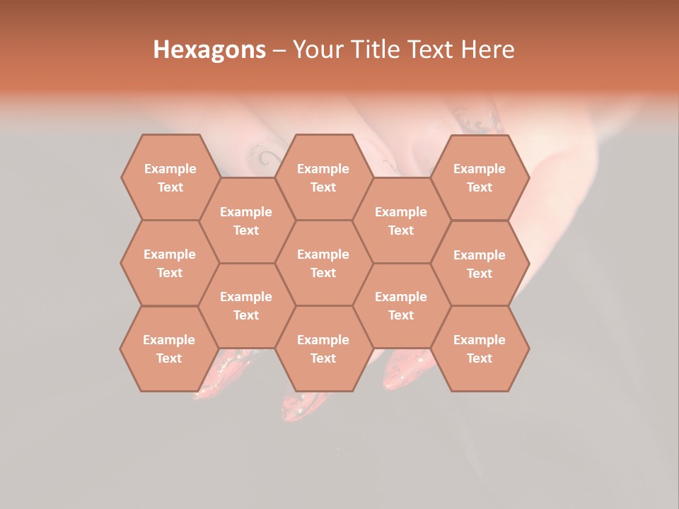 A Woman's Hand With A Red And Black Manicure PowerPoint Template