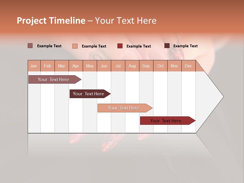 A Woman's Hand With A Red And Black Manicure PowerPoint Template