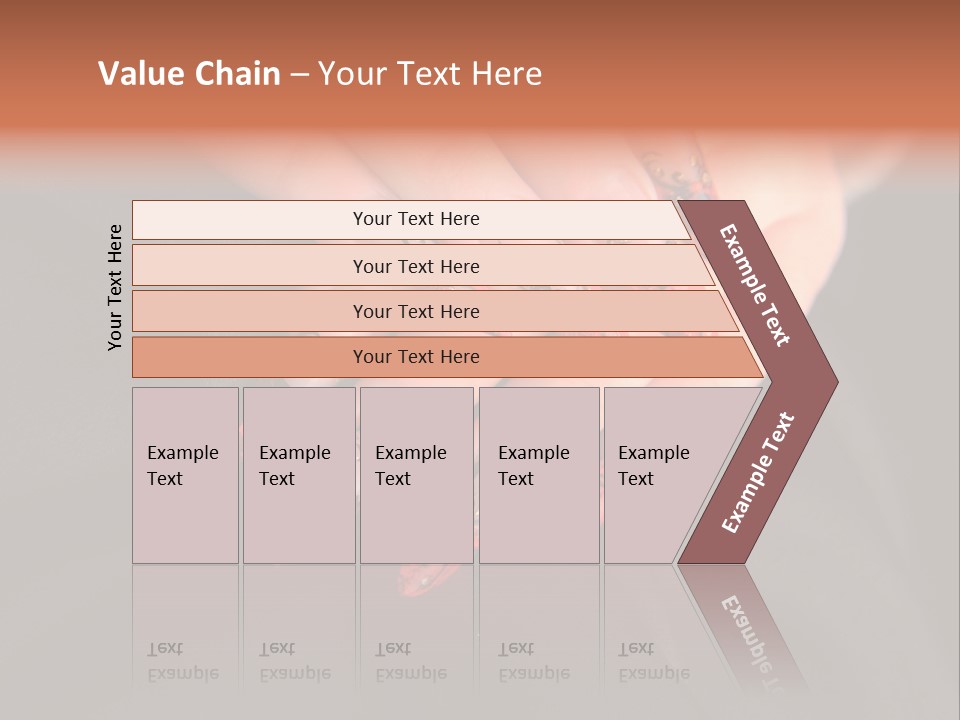 A Woman's Hand With A Red And Black Manicure PowerPoint Template