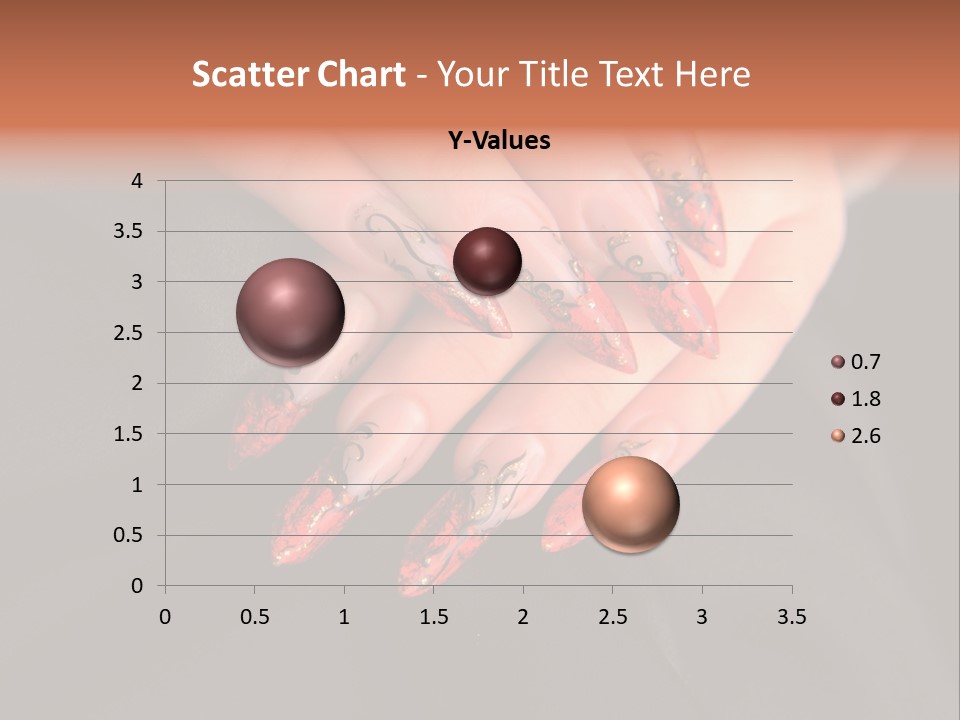 A Woman's Hand With A Red And Black Manicure PowerPoint Template