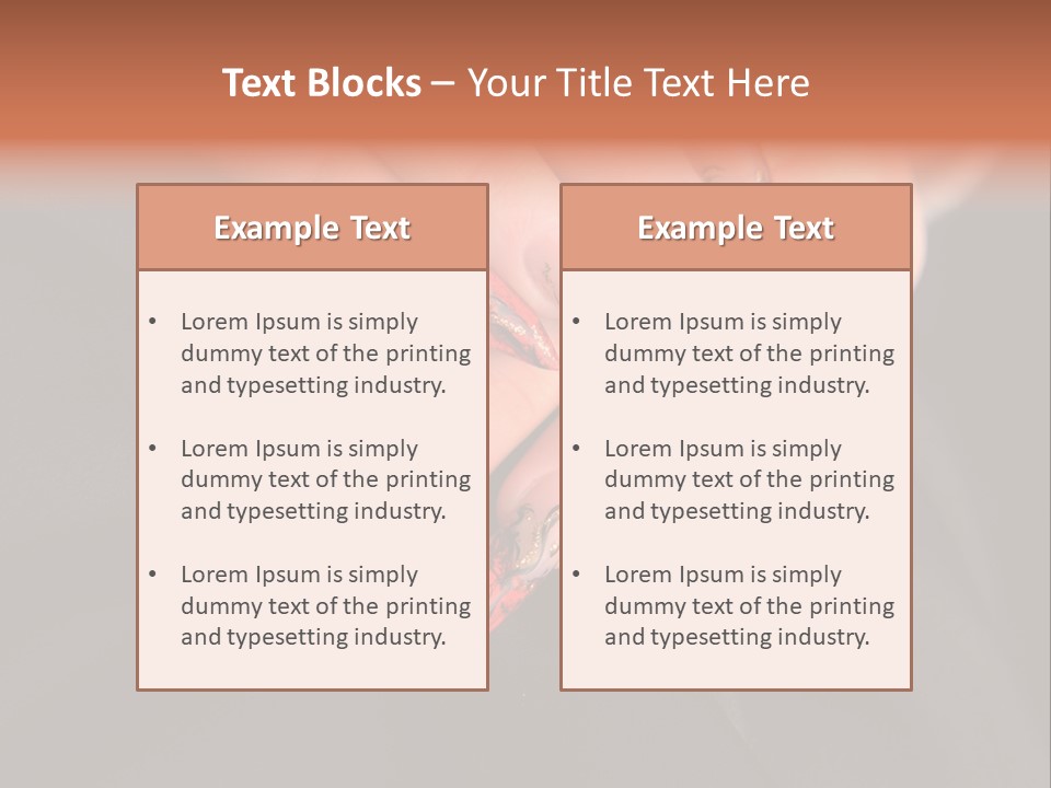 A Woman's Hand With A Red And Black Manicure PowerPoint Template