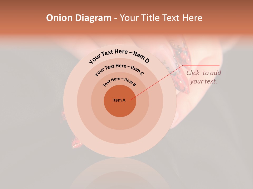 A Woman's Hand With A Red And Black Manicure PowerPoint Template