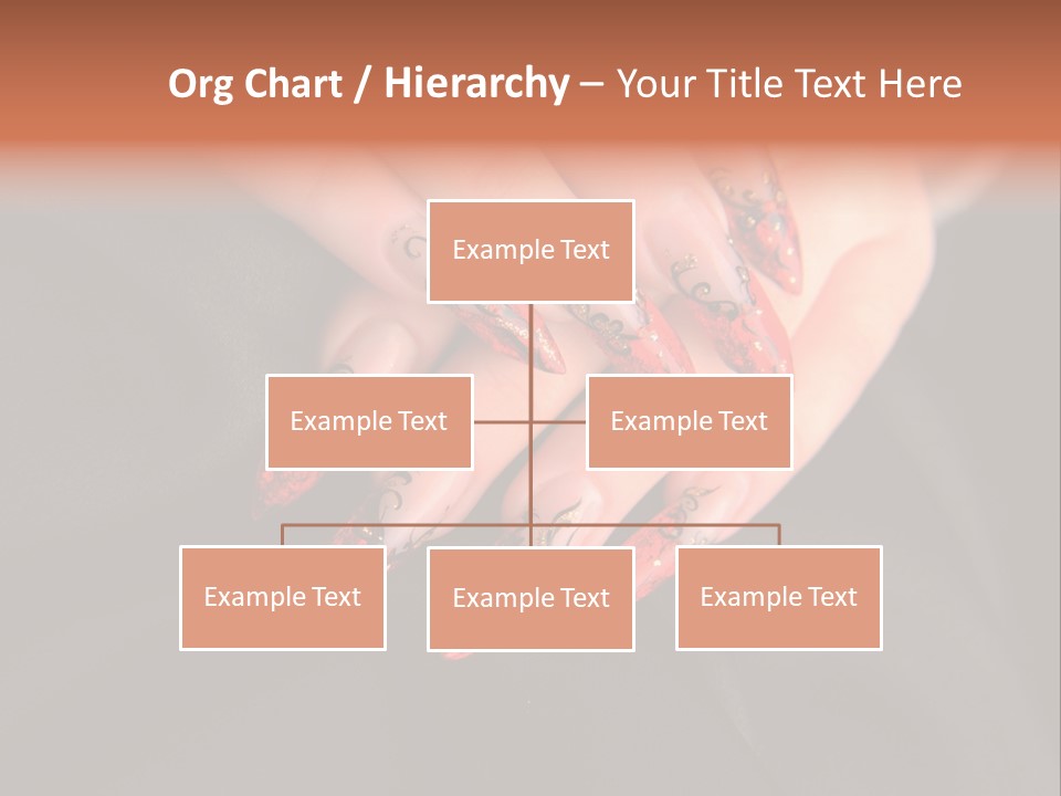 A Woman's Hand With A Red And Black Manicure PowerPoint Template