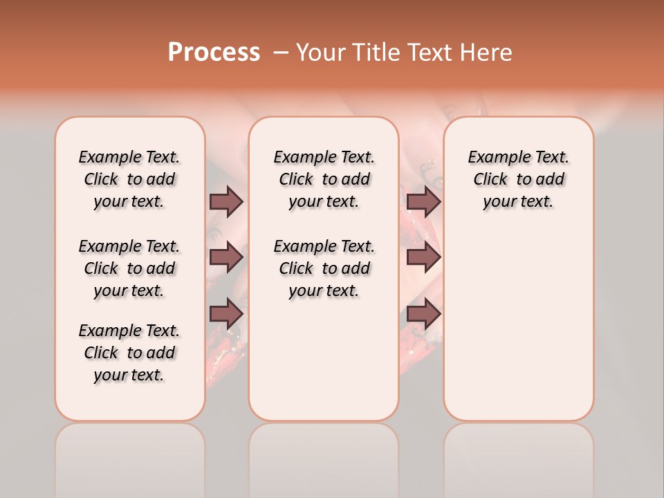 A Woman's Hand With A Red And Black Manicure PowerPoint Template