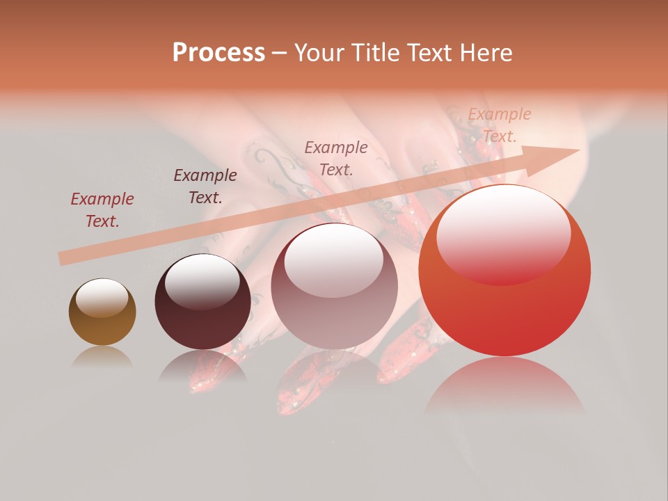 A Woman's Hand With A Red And Black Manicure PowerPoint Template