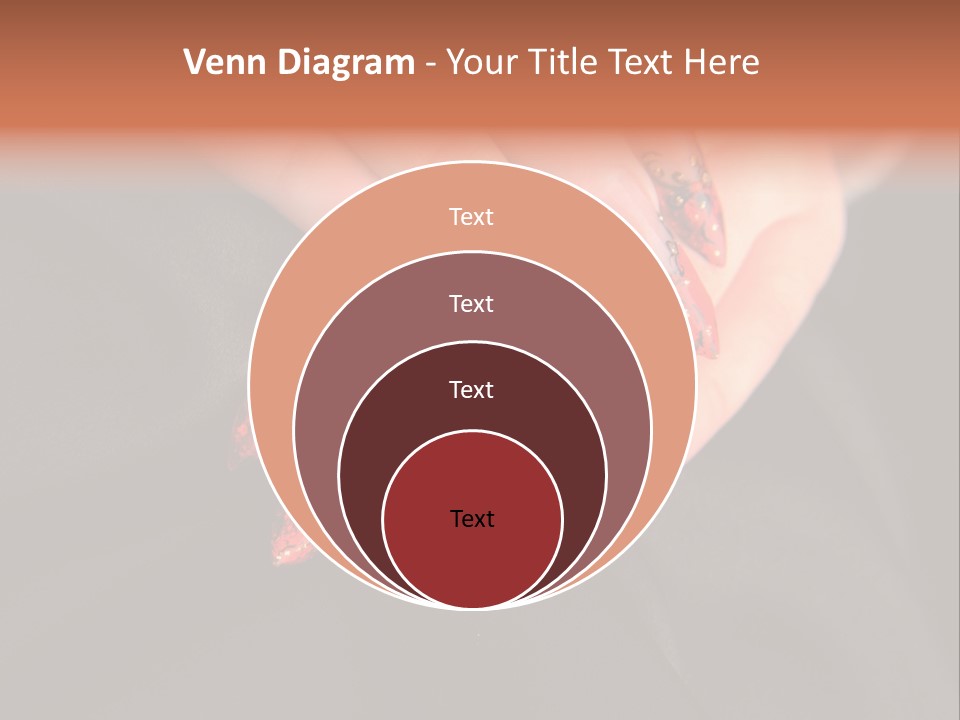 A Woman's Hand With A Red And Black Manicure PowerPoint Template