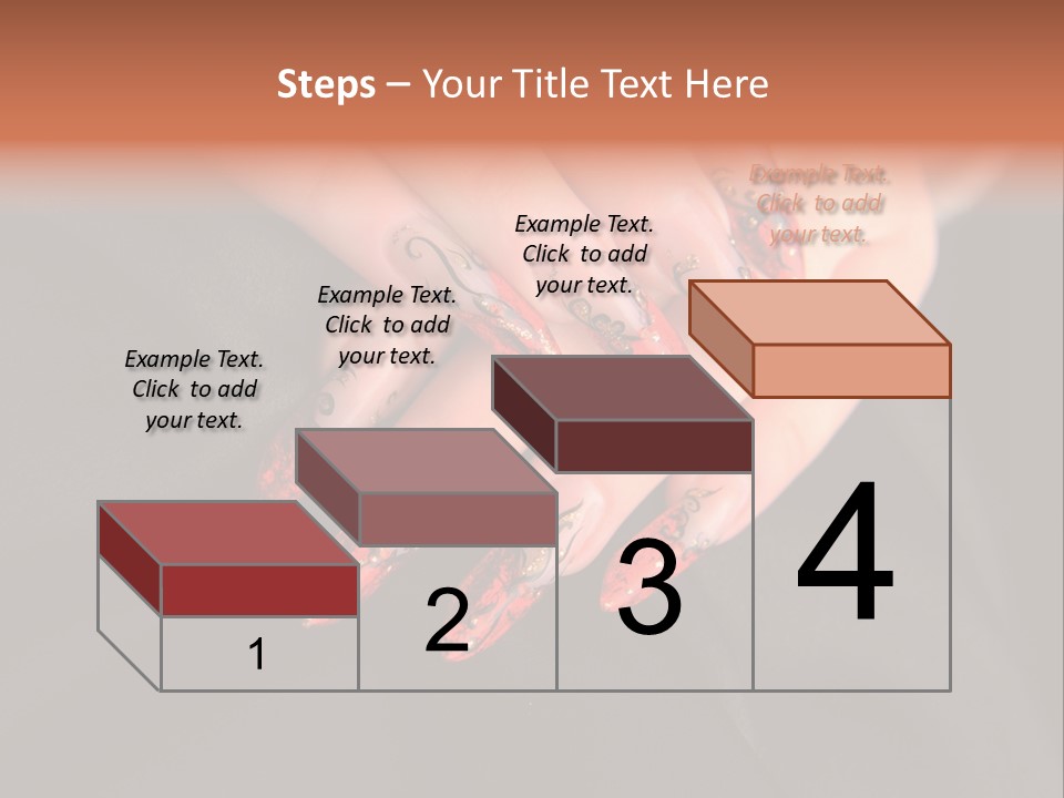 A Woman's Hand With A Red And Black Manicure PowerPoint Template