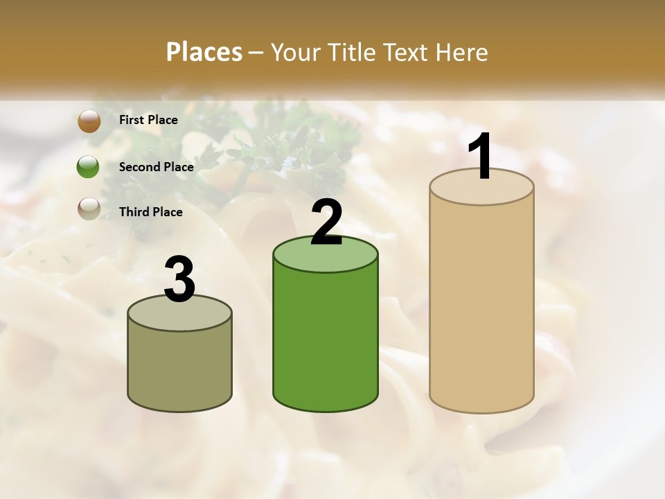 A Plate Of Pasta With Parsley On Top Of It PowerPoint Template