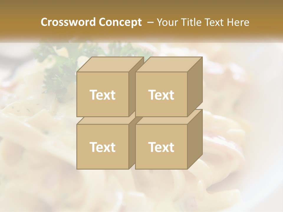 A Plate Of Pasta With Parsley On Top Of It PowerPoint Template