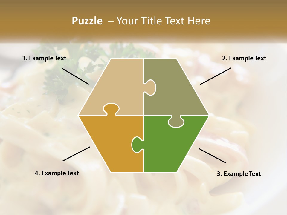 A Plate Of Pasta With Parsley On Top Of It PowerPoint Template