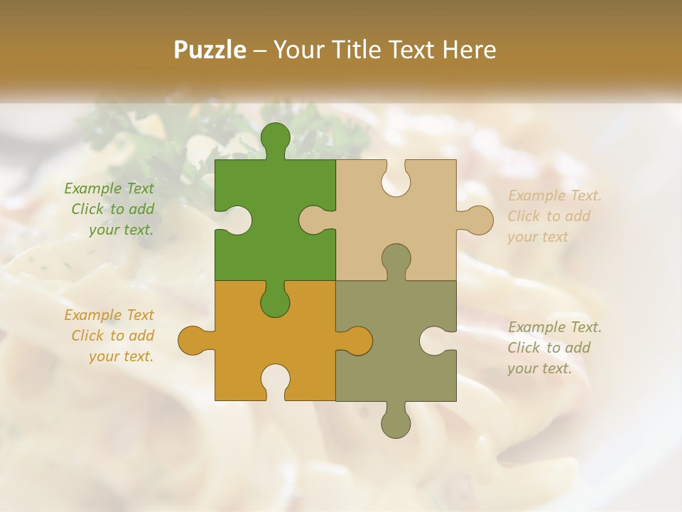 A Plate Of Pasta With Parsley On Top Of It PowerPoint Template