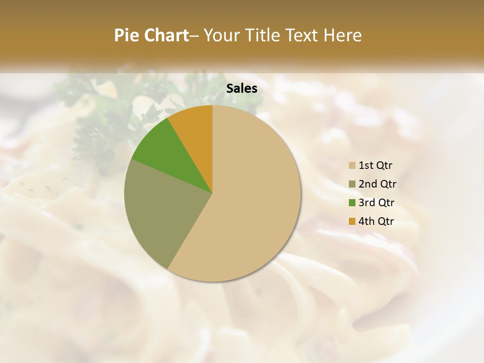 A Plate Of Pasta With Parsley On Top Of It PowerPoint Template