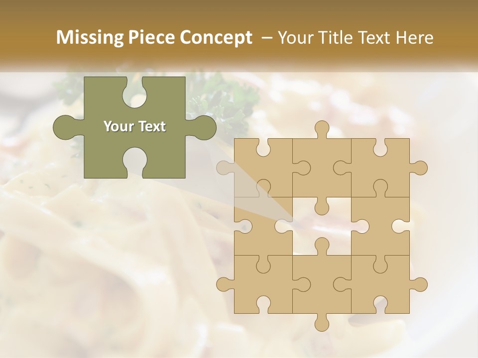 A Plate Of Pasta With Parsley On Top Of It PowerPoint Template