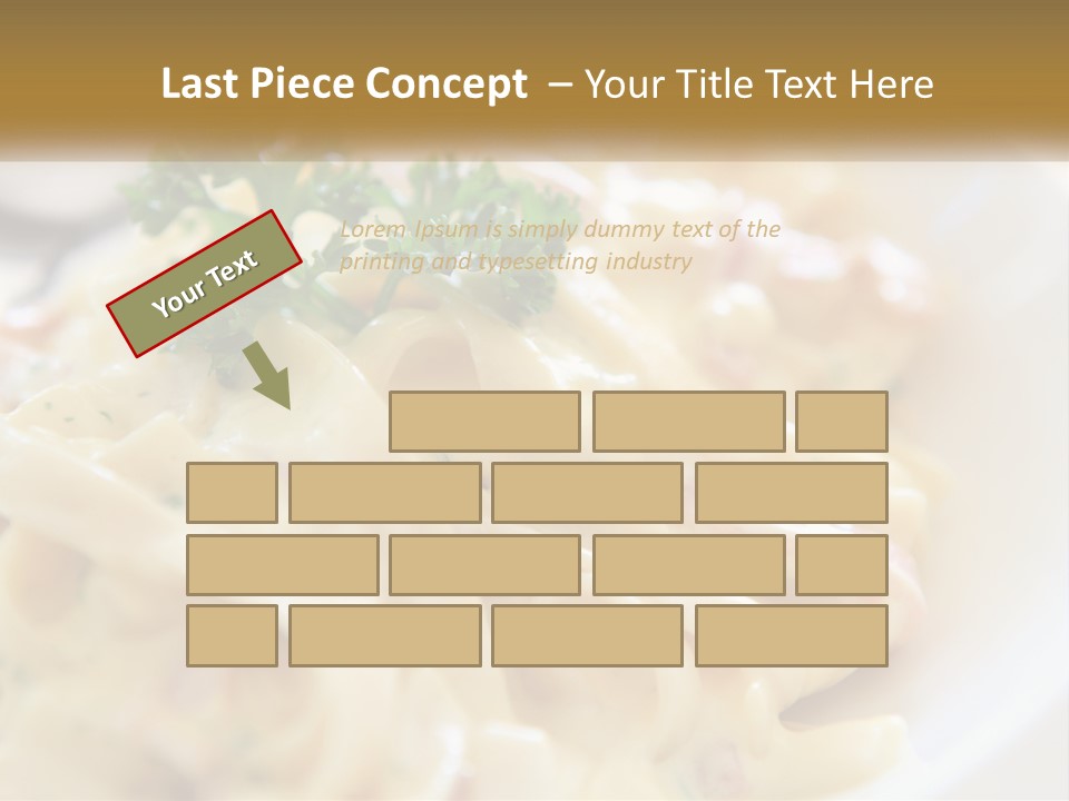 A Plate Of Pasta With Parsley On Top Of It PowerPoint Template