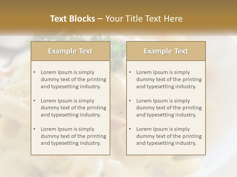 A Plate Of Pasta With Parsley On Top Of It PowerPoint Template