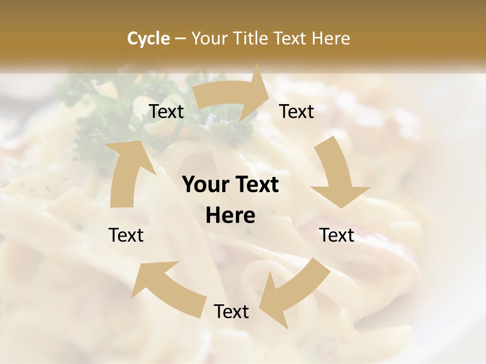 A Plate Of Pasta With Parsley On Top Of It PowerPoint Template