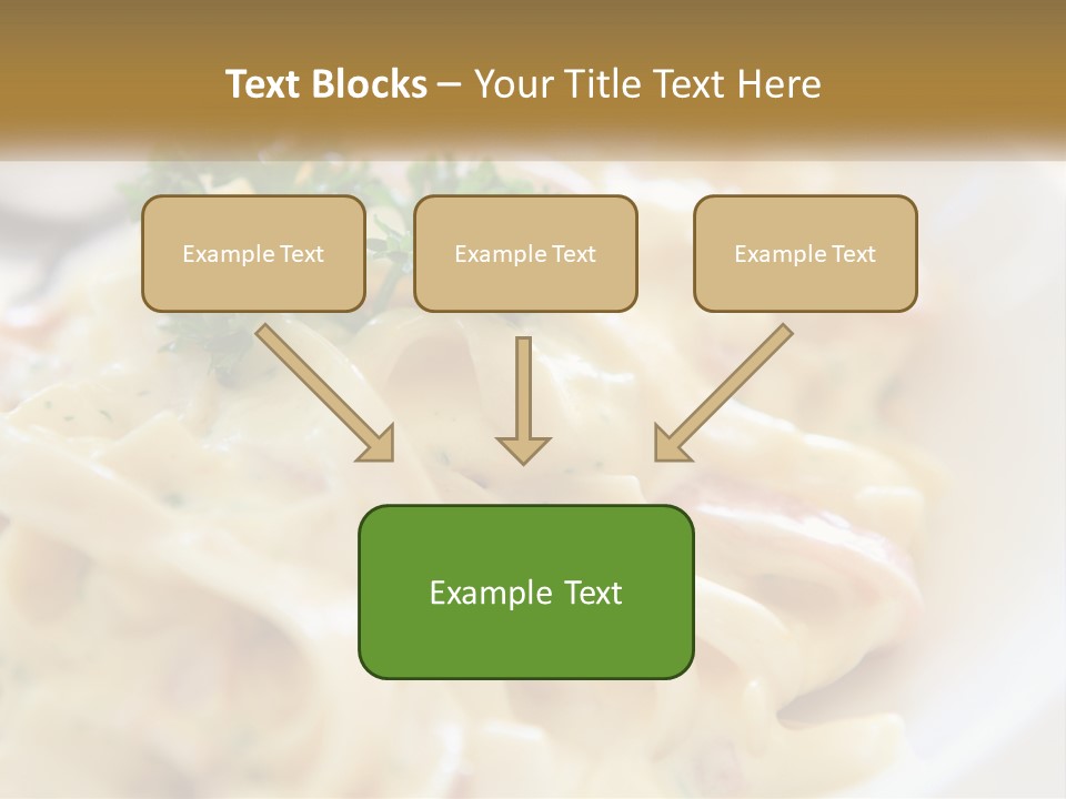 A Plate Of Pasta With Parsley On Top Of It PowerPoint Template