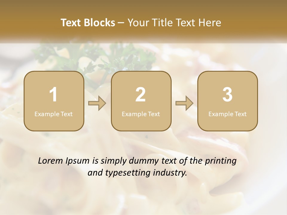 A Plate Of Pasta With Parsley On Top Of It PowerPoint Template