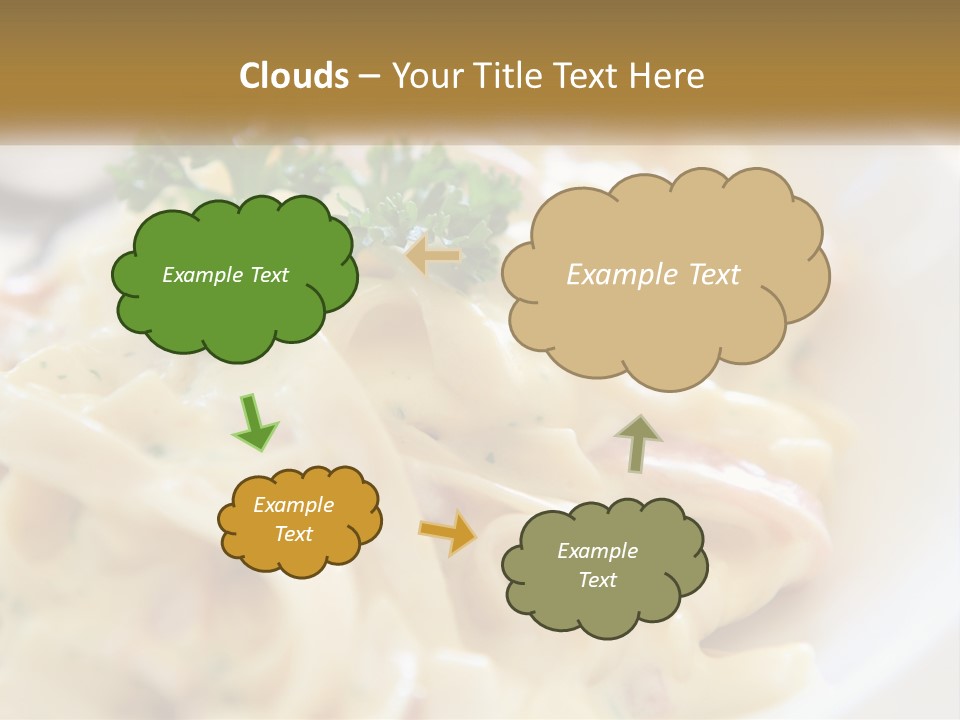 A Plate Of Pasta With Parsley On Top Of It PowerPoint Template