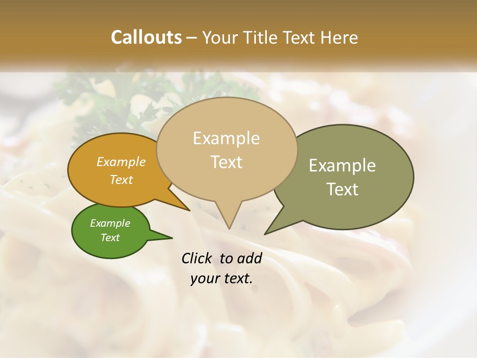 A Plate Of Pasta With Parsley On Top Of It PowerPoint Template