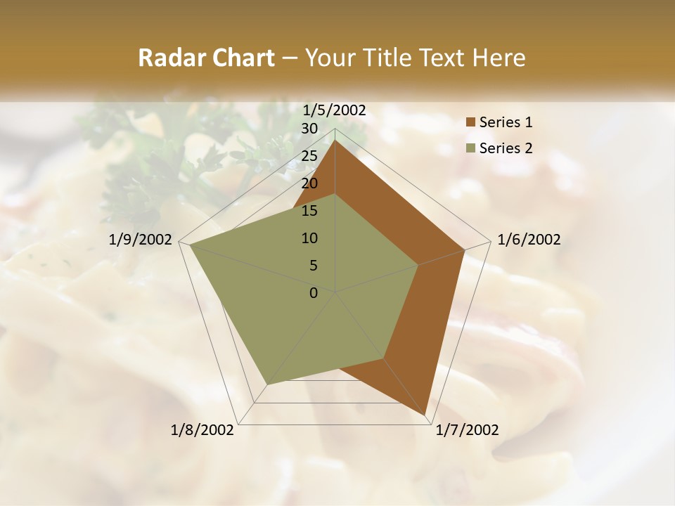 A Plate Of Pasta With Parsley On Top Of It PowerPoint Template