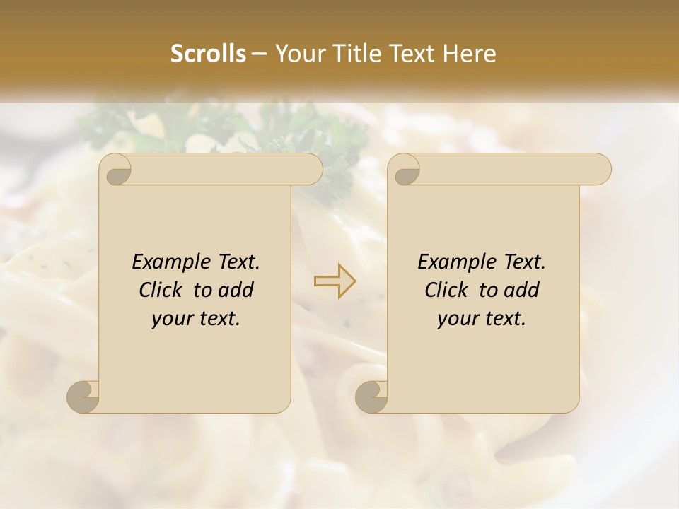 A Plate Of Pasta With Parsley On Top Of It PowerPoint Template