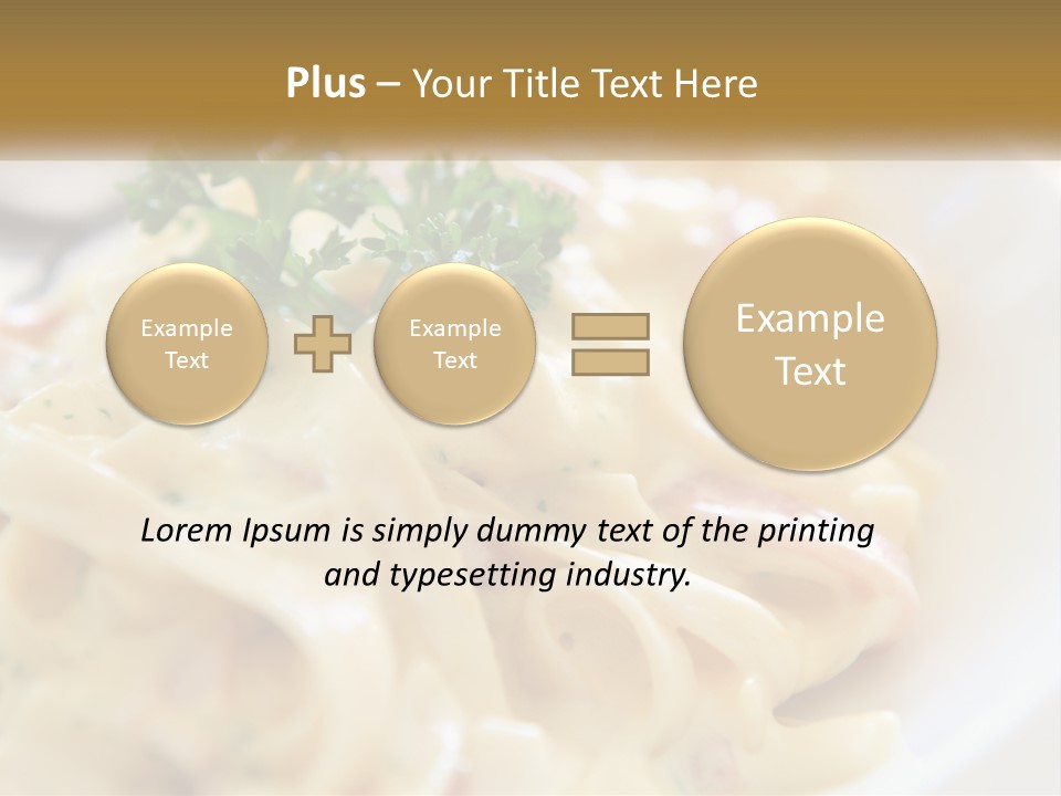A Plate Of Pasta With Parsley On Top Of It PowerPoint Template