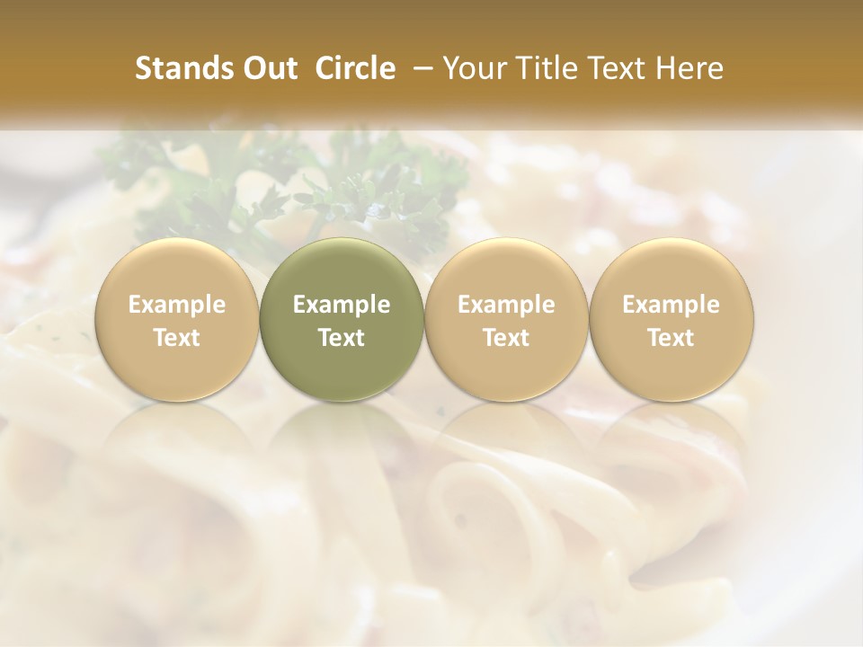 A Plate Of Pasta With Parsley On Top Of It PowerPoint Template