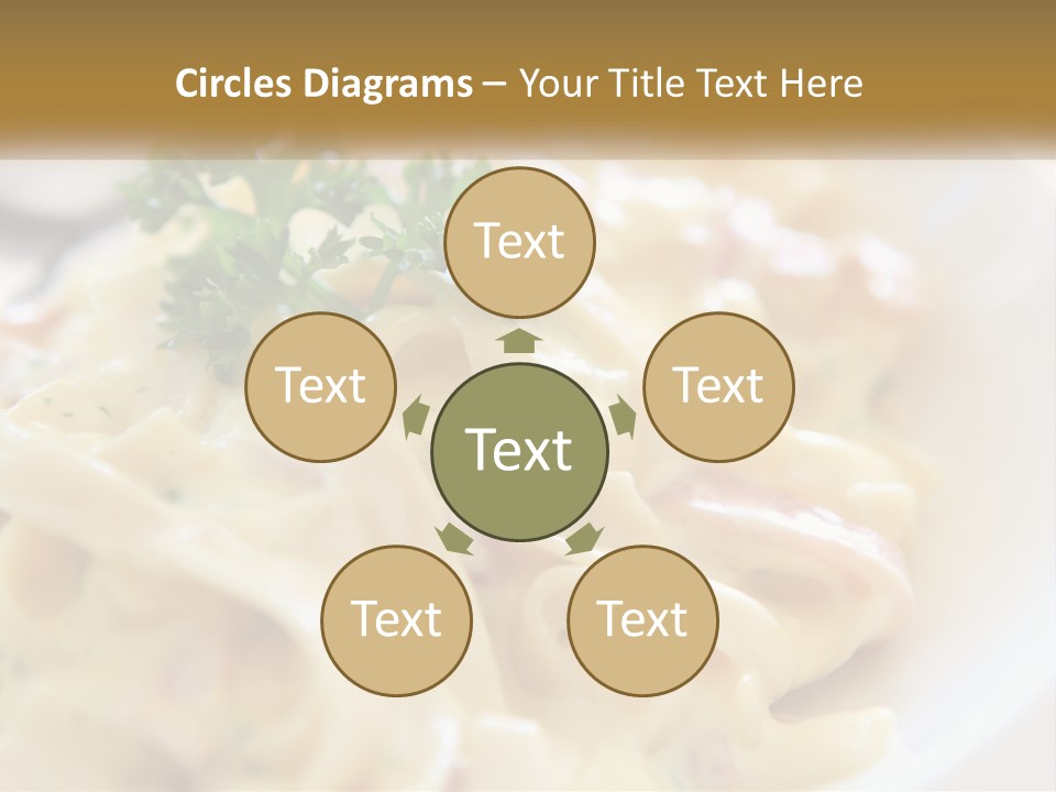 A Plate Of Pasta With Parsley On Top Of It PowerPoint Template