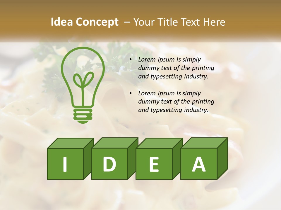 A Plate Of Pasta With Parsley On Top Of It PowerPoint Template