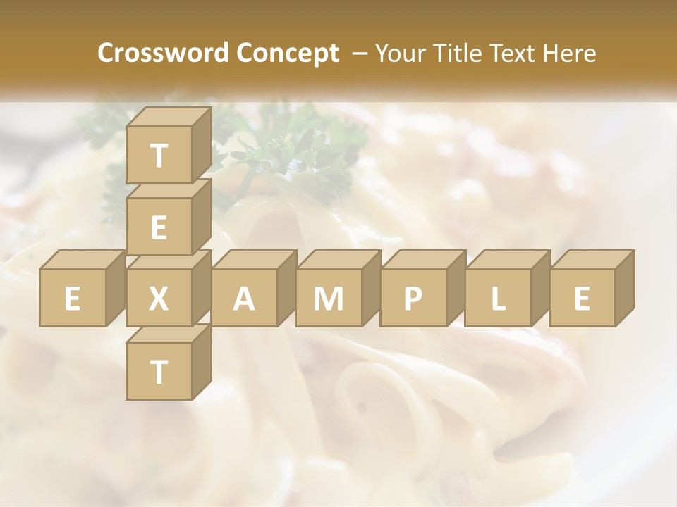 A Plate Of Pasta With Parsley On Top Of It PowerPoint Template