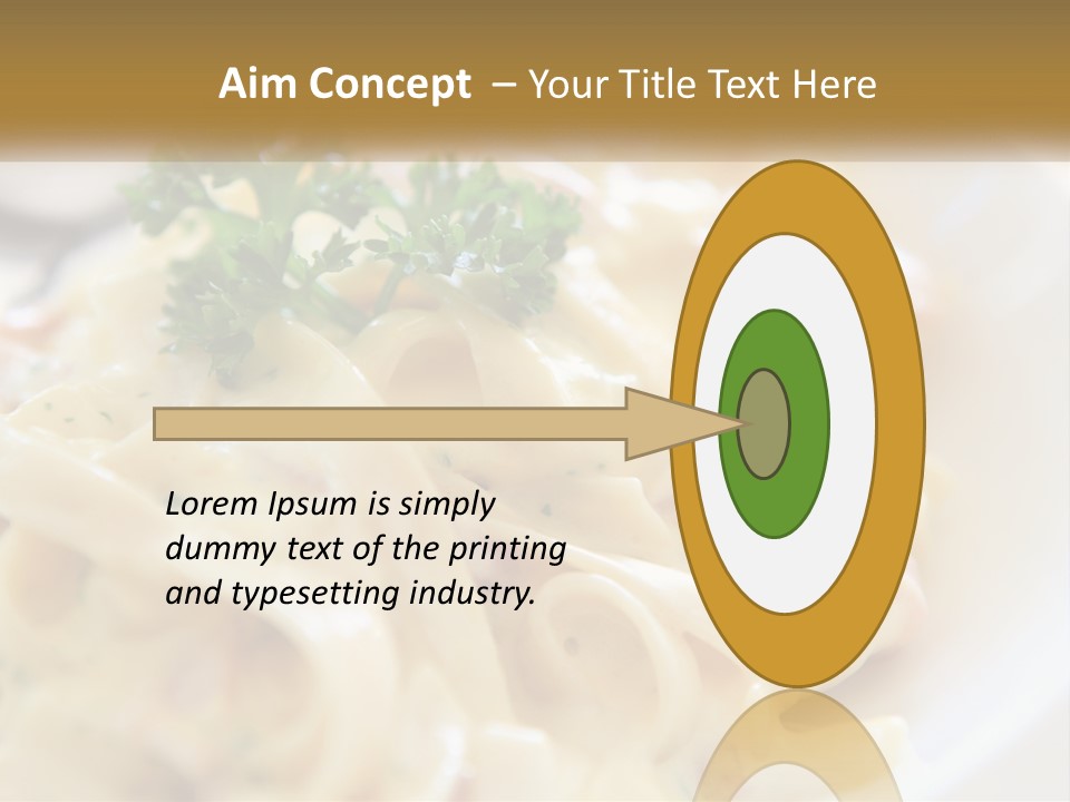 A Plate Of Pasta With Parsley On Top Of It PowerPoint Template