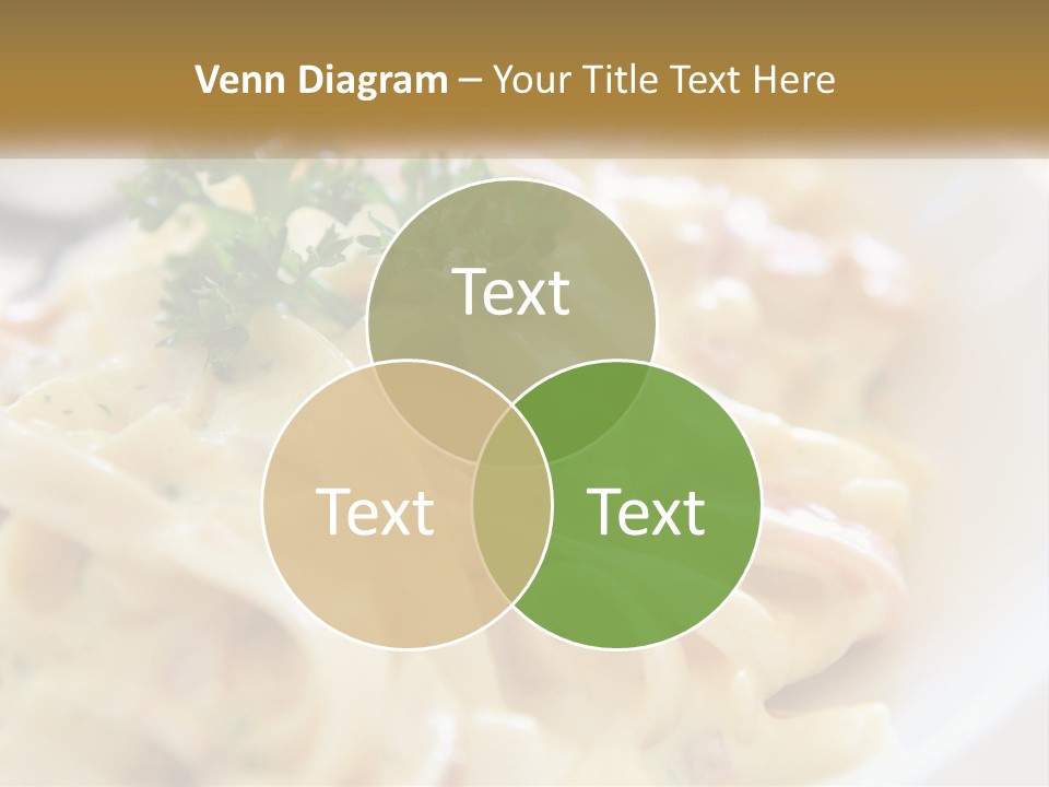 A Plate Of Pasta With Parsley On Top Of It PowerPoint Template