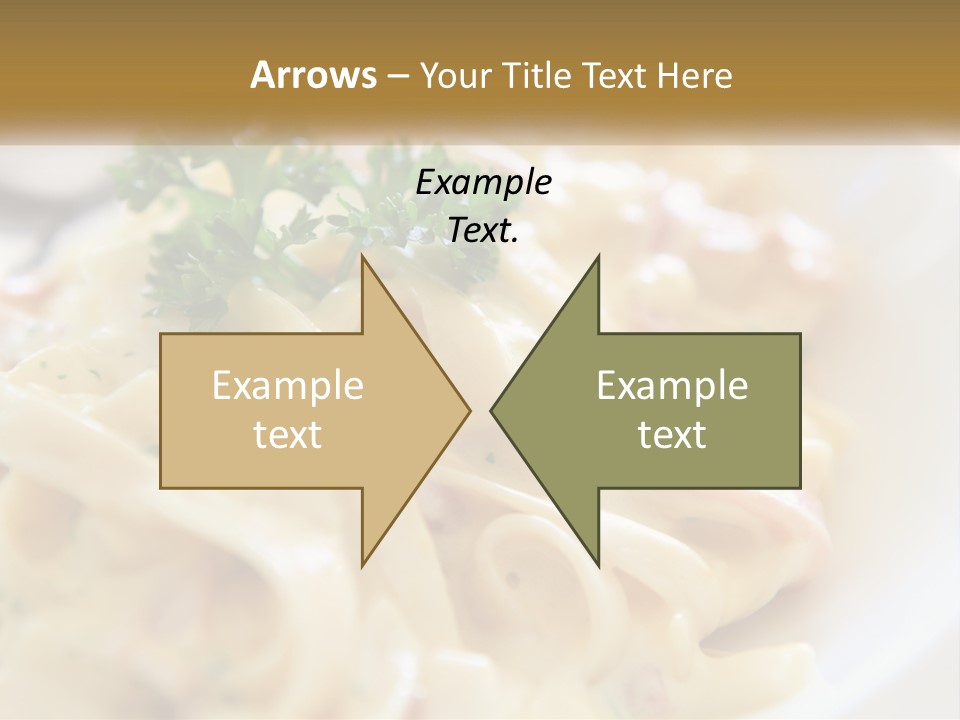 A Plate Of Pasta With Parsley On Top Of It PowerPoint Template