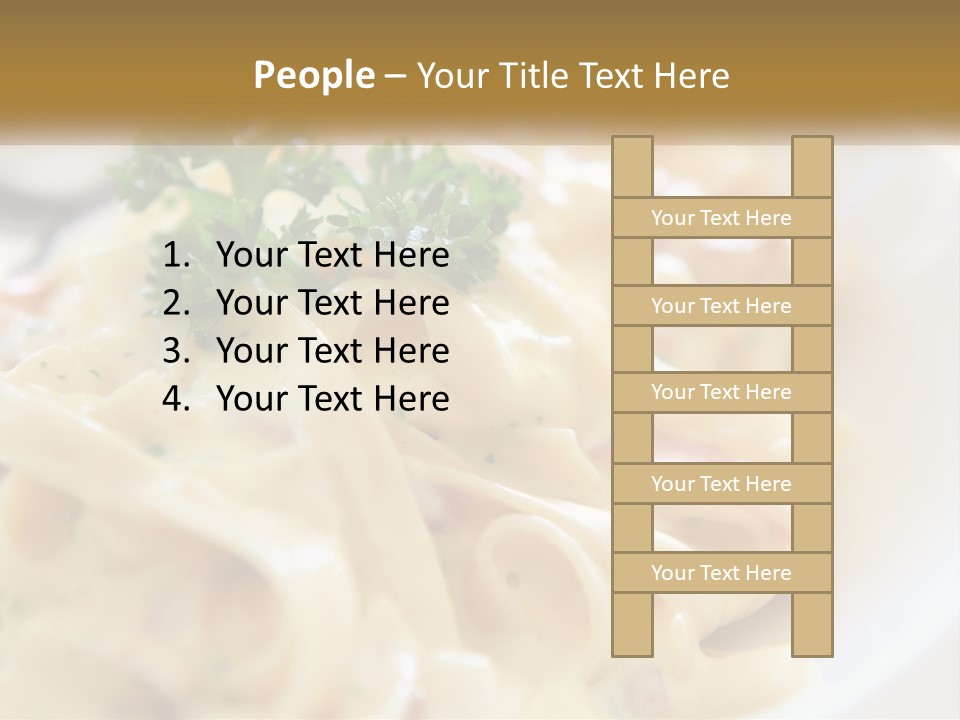 A Plate Of Pasta With Parsley On Top Of It PowerPoint Template