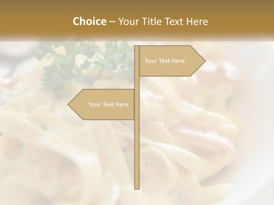 A Plate Of Pasta With Parsley On Top Of It PowerPoint Template