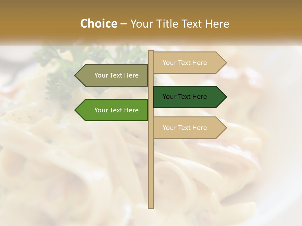 A Plate Of Pasta With Parsley On Top Of It PowerPoint Template