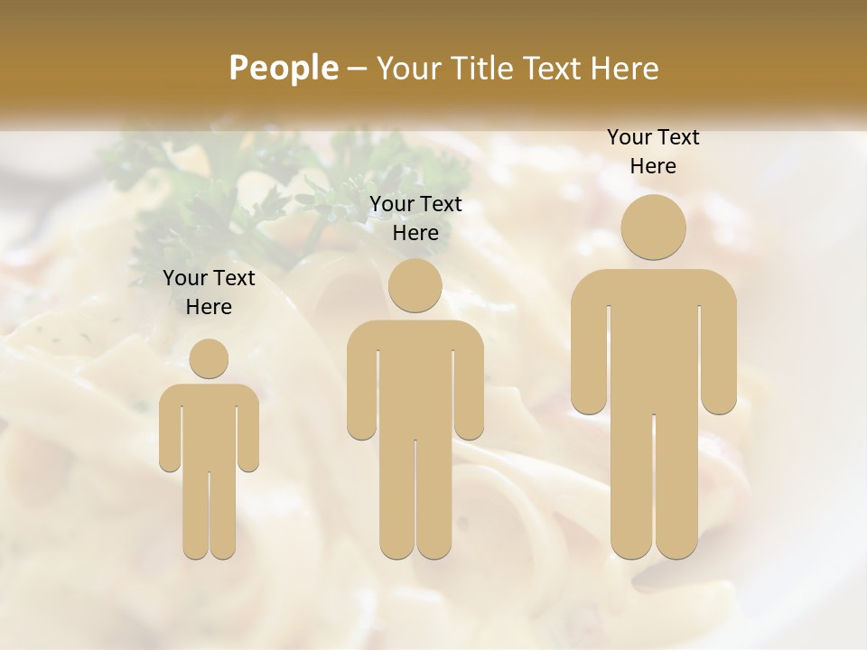 A Plate Of Pasta With Parsley On Top Of It PowerPoint Template