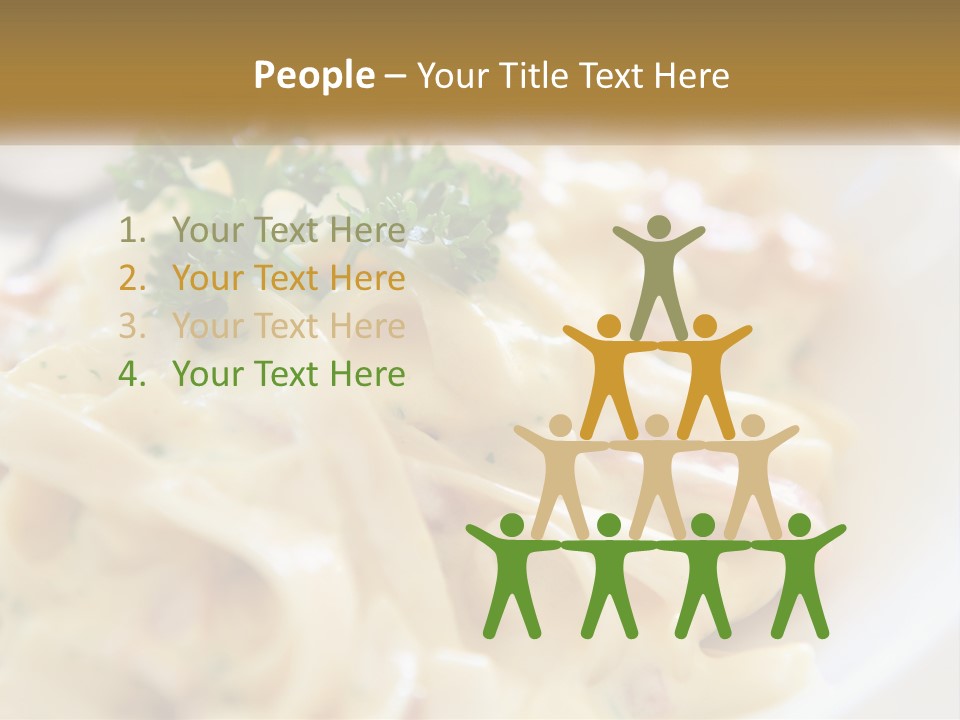 A Plate Of Pasta With Parsley On Top Of It PowerPoint Template