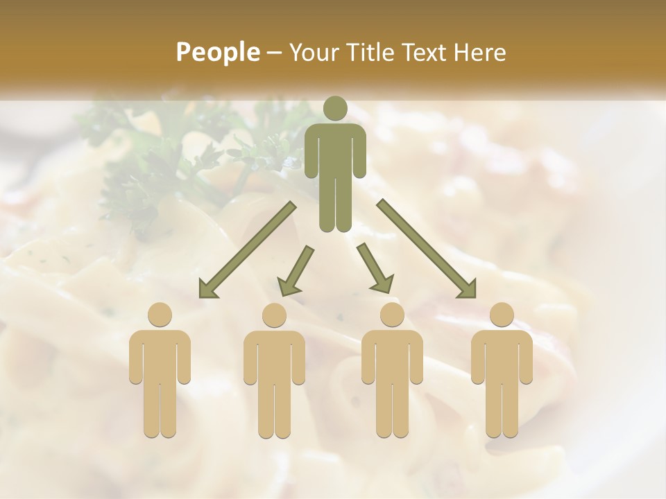 A Plate Of Pasta With Parsley On Top Of It PowerPoint Template