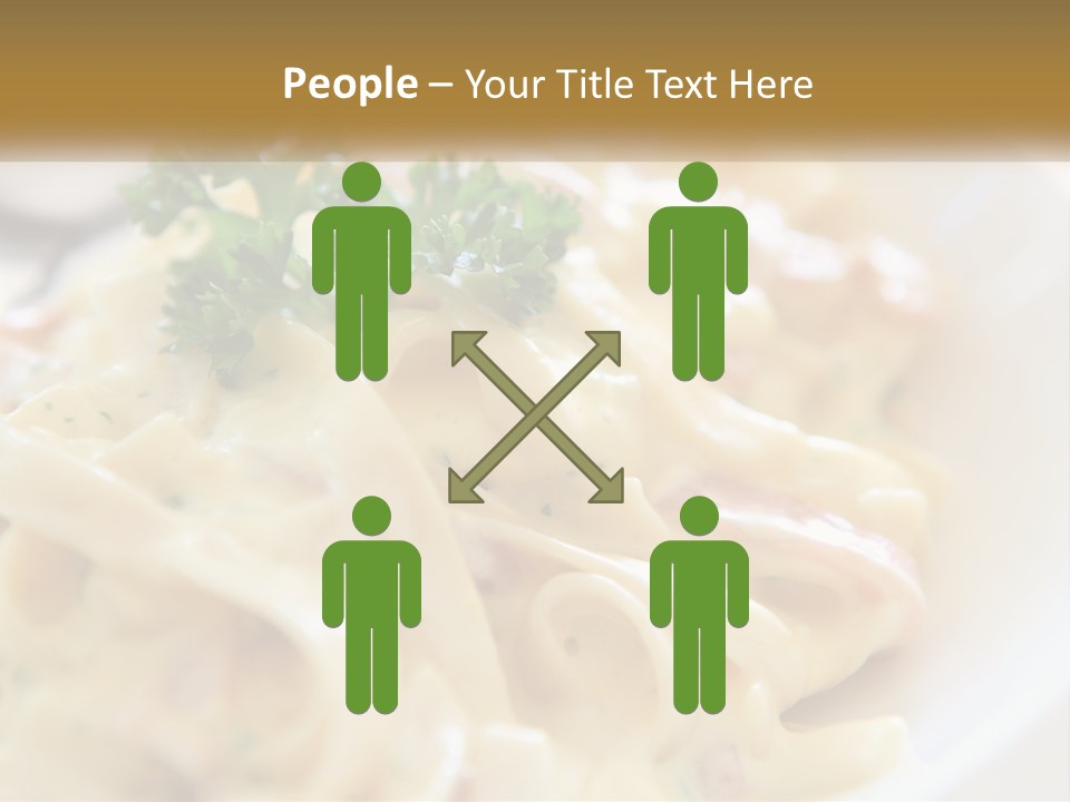 A Plate Of Pasta With Parsley On Top Of It PowerPoint Template