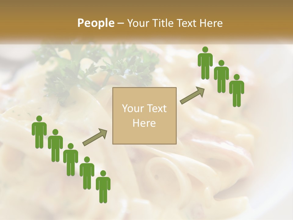 A Plate Of Pasta With Parsley On Top Of It PowerPoint Template
