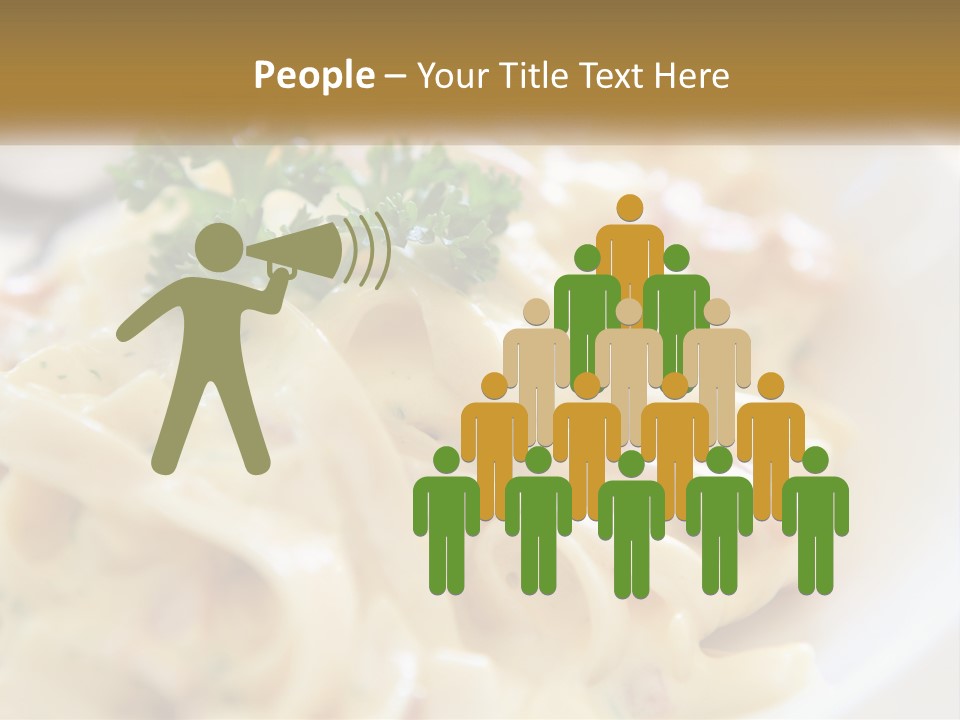 A Plate Of Pasta With Parsley On Top Of It PowerPoint Template