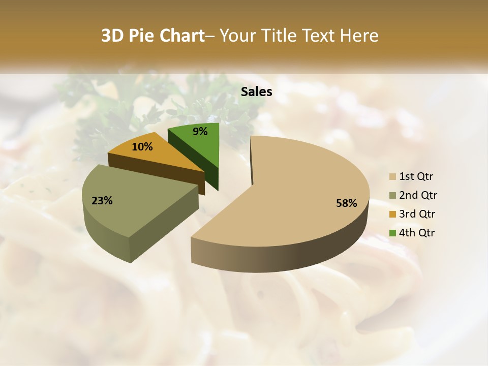 A Plate Of Pasta With Parsley On Top Of It PowerPoint Template