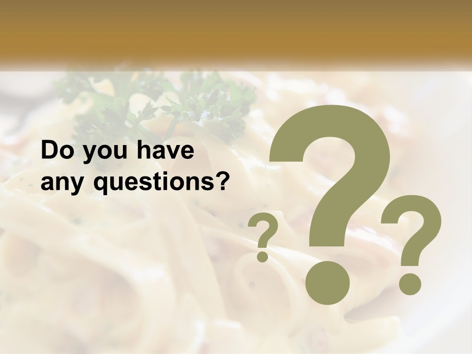 A Plate Of Pasta With Parsley On Top Of It PowerPoint Template