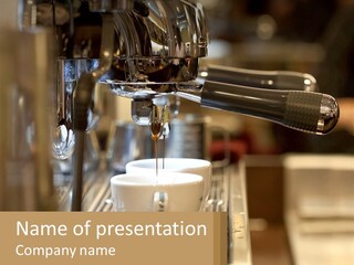 A Espresso Machine Making A Cup Of Coffee PowerPoint Template